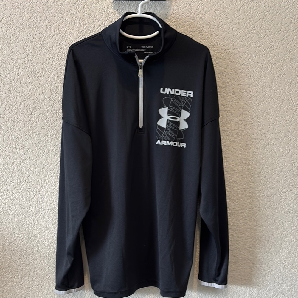 Boy’s Under Armour Black Quarter-Zip Pullover
